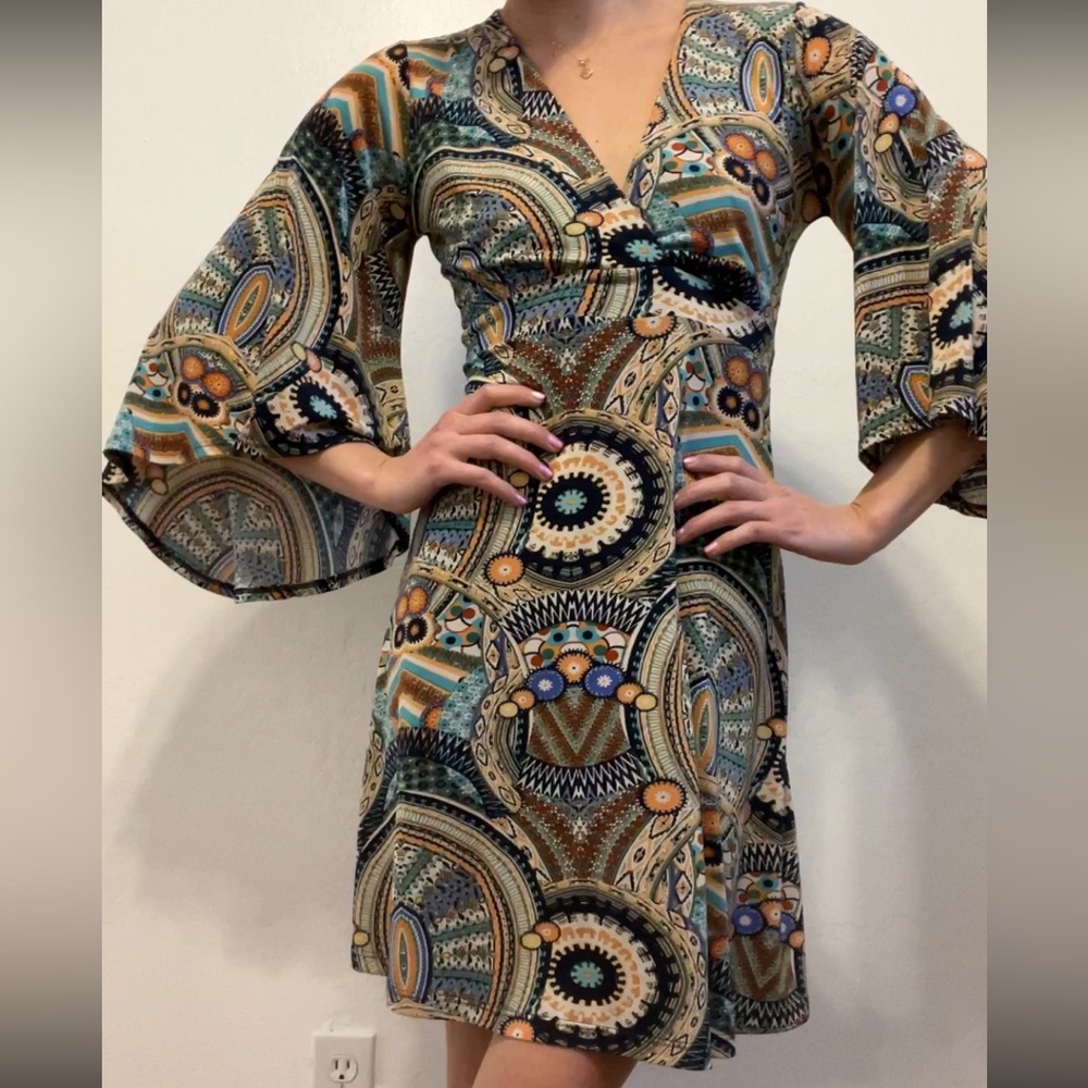 Patterned comfort dress